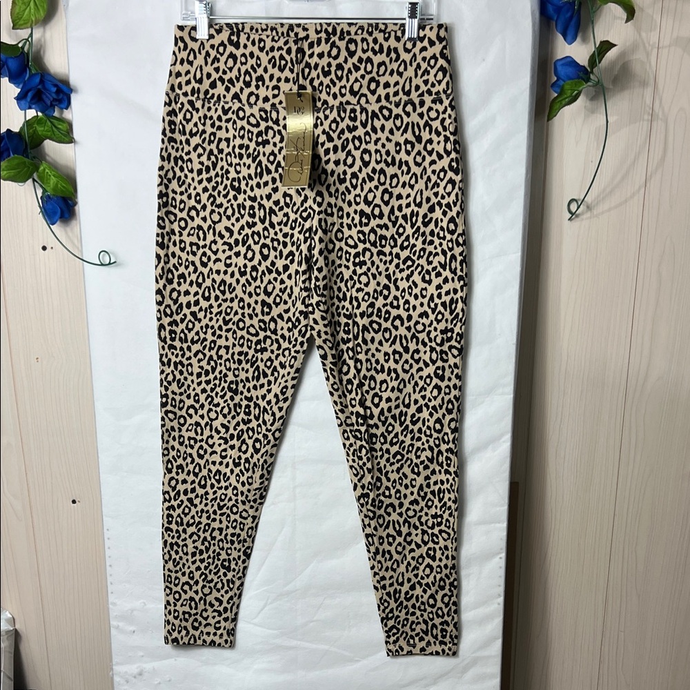 DG2 by Diane Gilman Leopard Print Jeggings - Tan and Black